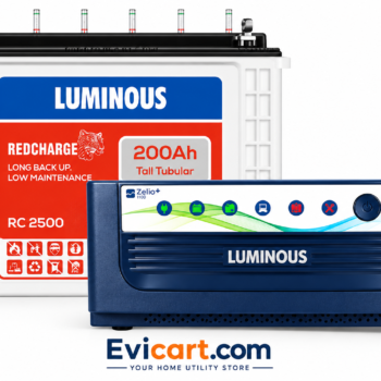 Luminous Eco Volt+ 1550 + RC25000 200Ah Tubular Battery